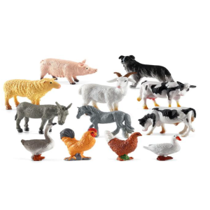Komplet domačih živali – 12 figuric kmetijskih živali