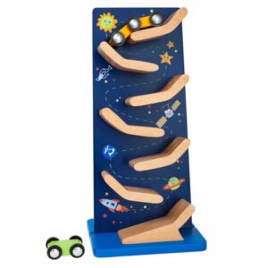 Lesena steza stolp z avtomobilčki – vesolje