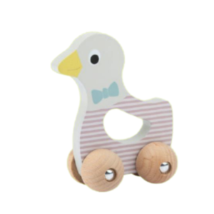 Lesena raca na kolesih